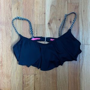 Black Bandeu Bikini Top